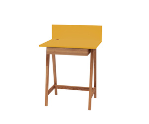 LUKA Writing Desk 65x50cm with Drawer Oak Broom Yellow