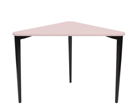  NAJA Corner Desk W114 x L85 x H75cm Dusky Pink Black Legs