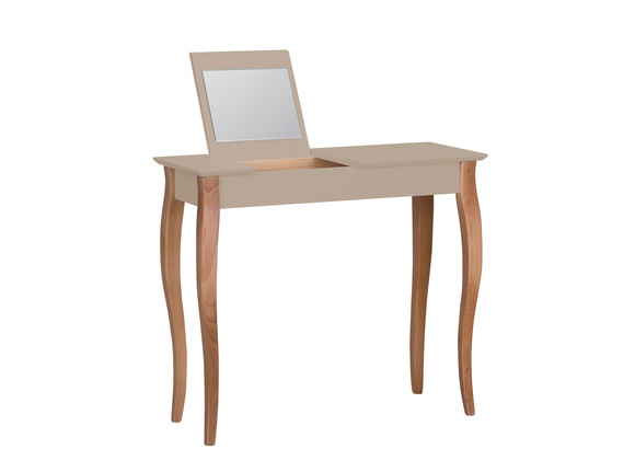 LILLO Dressing Table with Mirror 85x35cm Brown Beige