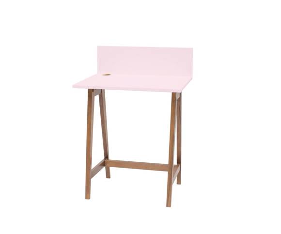 LUKA Writing Desk 65x50cm Oak / Dusky Pink 