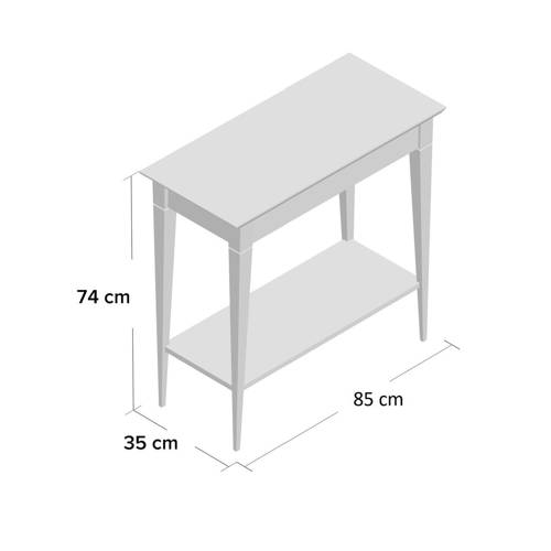 MAMO Console Table with Shelf 85x35cm Dark Grey Black Legs