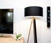 WANDA Floor Lamp 45x140cm - White / White Lampshade / Yellow
