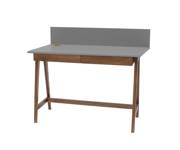 LUKA Schreibtisch 110x50cm mit Schublade Eiche / Dunkelgrau