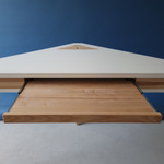  ASHME Corner Desk 114x85x85cm - Gentle Blue