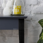 MIMO Schreibtisch 85x40cm Schwarze Beine Ginstergelb