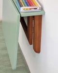 KLAPP Table murale rabattable 60x70cm Chêne Vert Sauge 