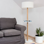 UFO Stehlampe 45x150cm - Salbeigrün / Weiß Lampenschirm