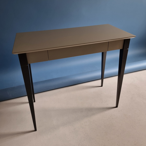 MIMO Schreibtisch 85x40cm Schwarze Beine Beigegrau