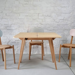 ENVELOPE Extendable Console Table 45x90cm Oak Black Legs