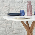 JUBI Small Round Table diam. 70cm Petrol Blue