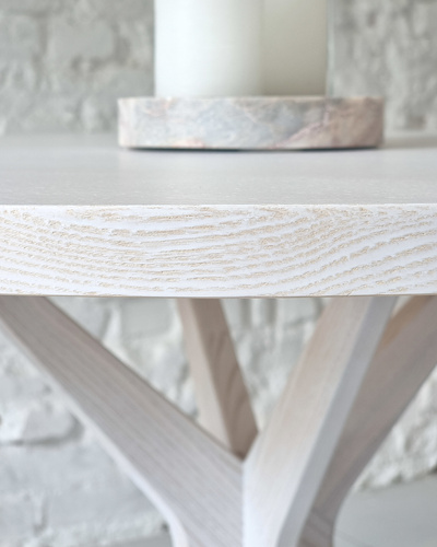 JUBI BOLD Table à Manger Ronde 110cm Frêne Noir