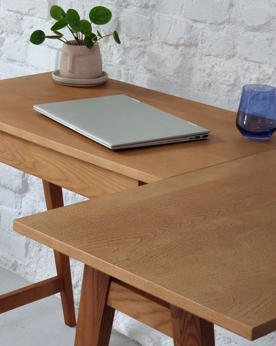 Bureau d'angle LUKA L 115cm x P 85cm Chêne Côté Droit