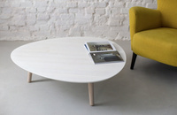 Table basse Contrast PICK 103x97x31cm - Blanc