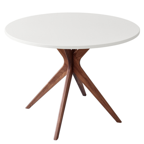 JUBI BOLD Table à Manger Ronde 100cm Chêne Blanc