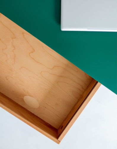 LUKA Corner Desk W 135cm x D 85cm / Red Oak Left Side